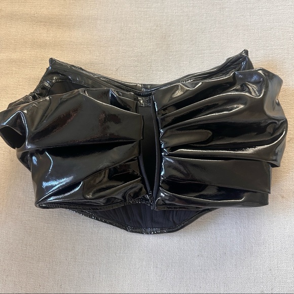 House of CB Black Patent Boned Corset - Picture 12 of 13